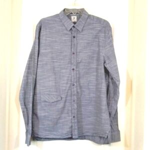 Marc Ecko Cut & Sew Gray Button Front Shirt